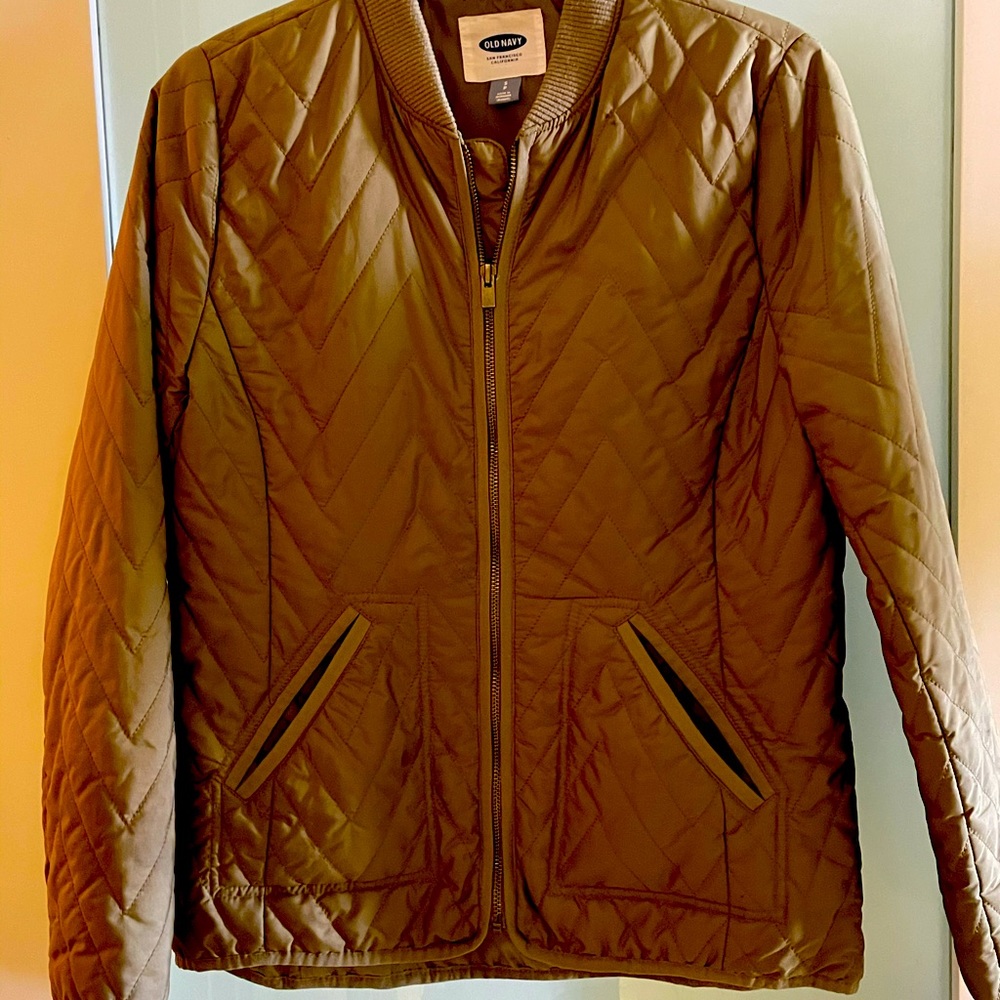 OLD NAVY QUILTED ARMY GREEN JACKET SZ S